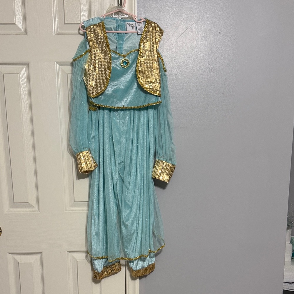 Girls Princess Costume with Gold Accents